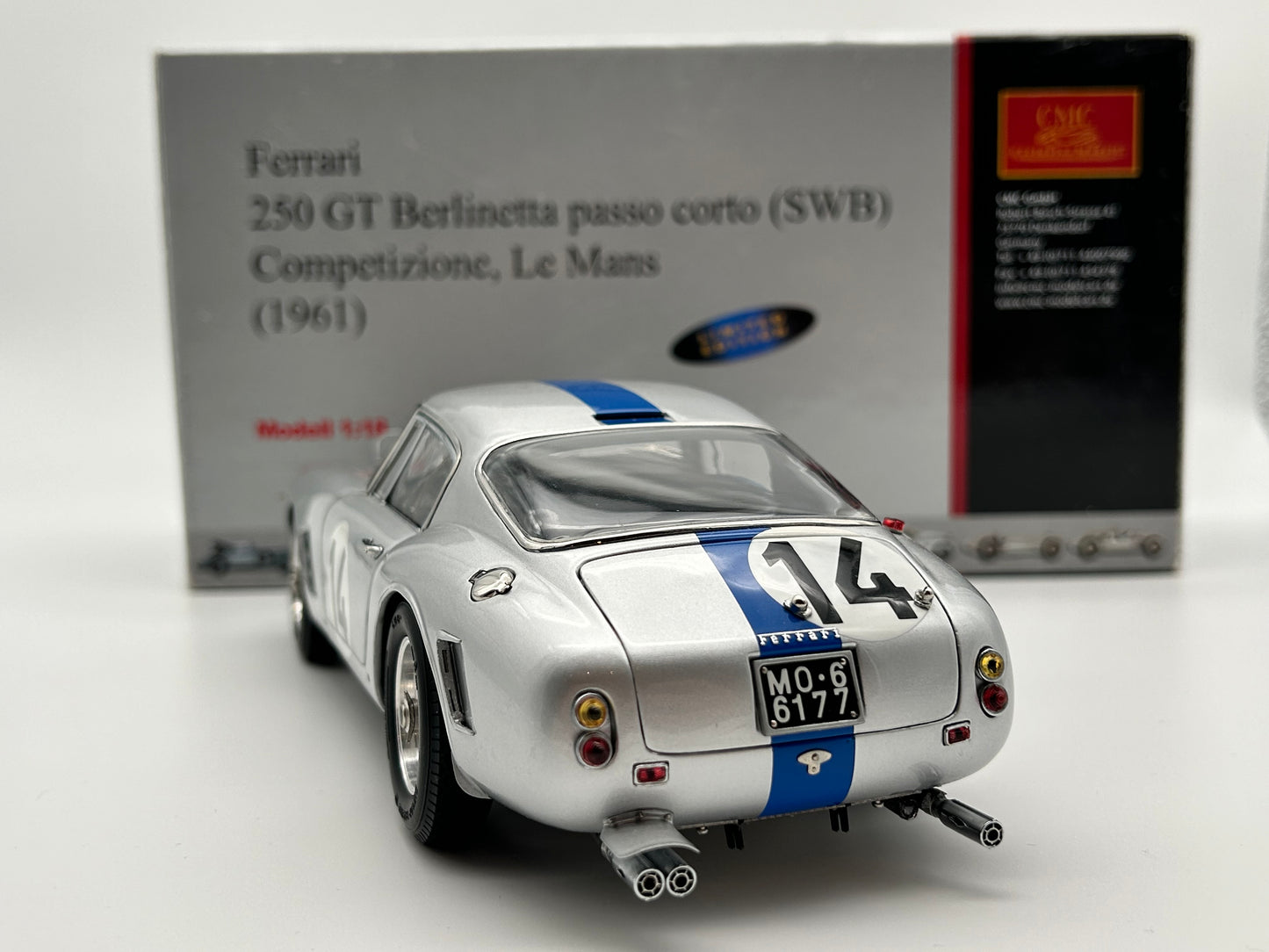 CMC 1/18 Ferrari 250 GT Berlinetta passo corto (SWB) Competizione, Le Mans, 1961