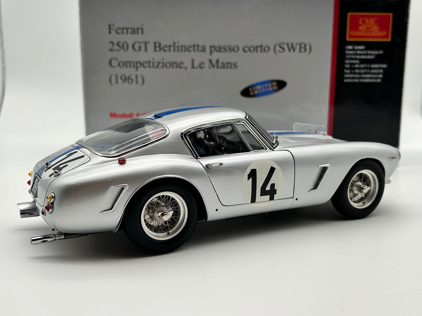 CMC 1/18 Ferrari 250 GT Berlinetta passo corto (SWB) Competizione, Le Mans, 1961