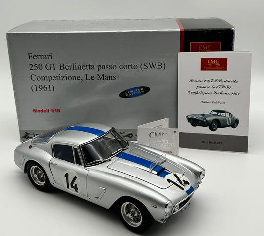 CMC 1/18 Ferrari 250 GT Berlinetta passo corto (SWB) Competizione, Le Mans, 1961